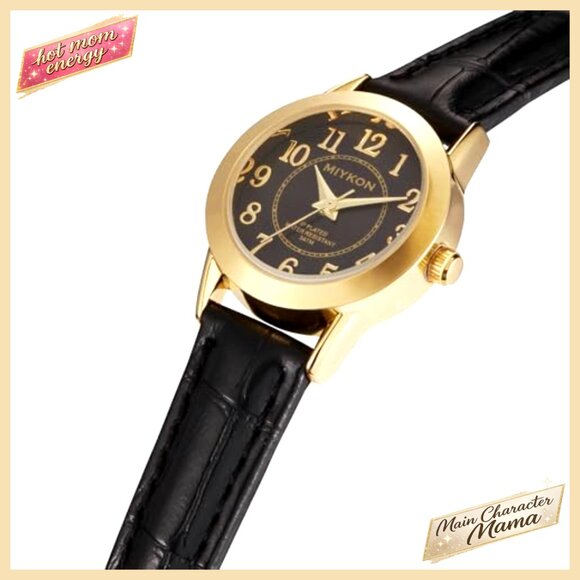 Small Analog Watch with Vegan Leather Strap, Waterproof, Japanese Quartz main image 6